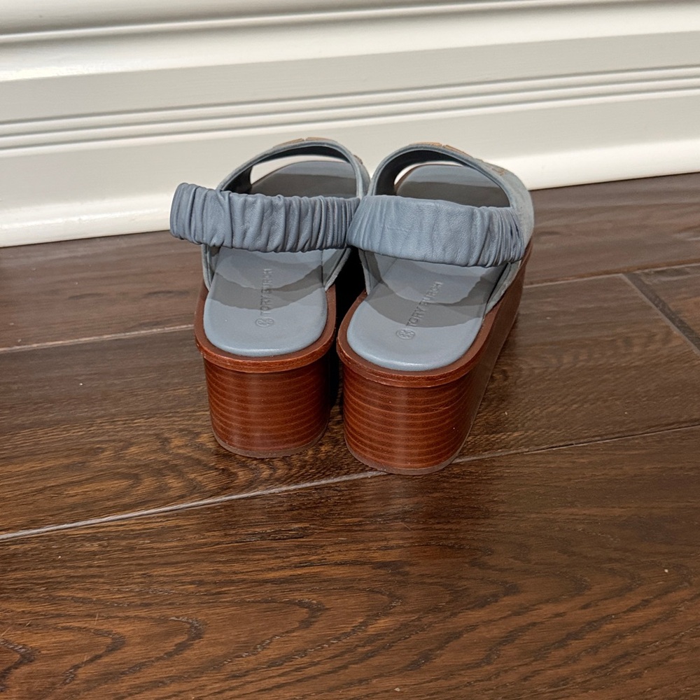 Tory Burch Ines Suede Platform Slingback Sandals - Picture 4 of 7